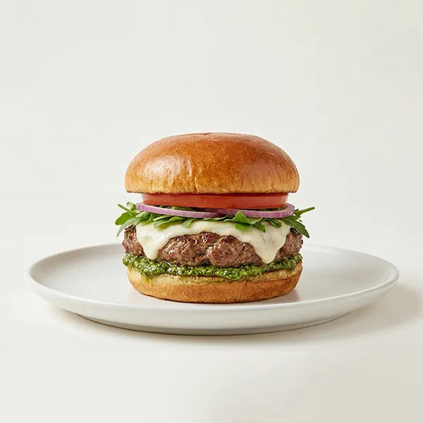 Pesto Mozzarella Beef Burger